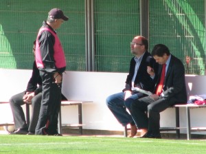 Alemany y Pons en el entrenamiento