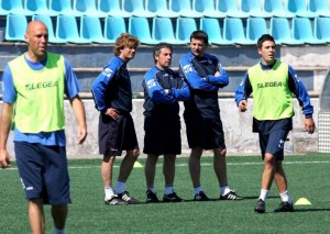 Soler y Stancovik durante un entrenamiento