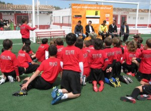 Aduriz y Nunes en el campus urbá