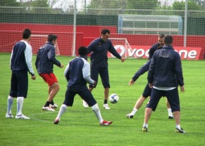 Imagen del entrenamiento del R. Mallorca