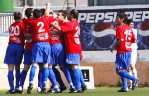 Celebración de un gol del Portmany