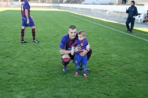 Dani con su hijo en Sa Pobla