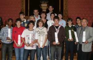 Francina Armengol con los Alevines Sub-campeones de Espña