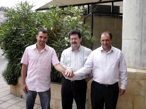 Tirado, M. Jaume y Pato en la presentación