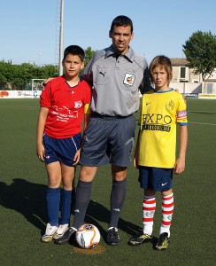 Fco. Javier Martín con los capitanes