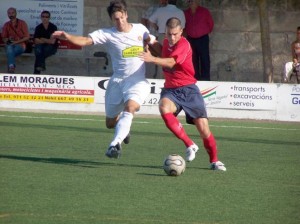 Dani Rado (d), en su etapa con el Margaritense, en un partido contra el Eivissa en la campaña 2006-07.