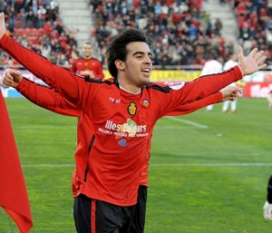 Jurado celebra un gol con el Mallorca