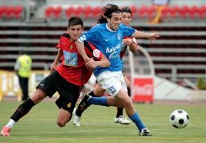 Imagen del partido de vuelta contra el Oviedo