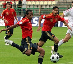 Emilio con la selección Española