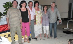 Homenajeados en la cena