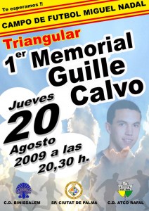 Cartel del Memorial Guille Calvo.