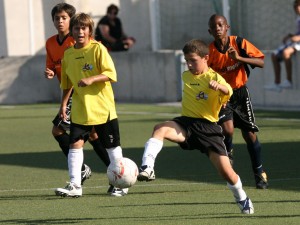 Jugada del partido de alevines