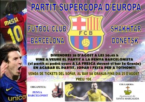 Cartel del partido de la Supercopa del Barça