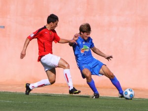 Tomeu Reines, el mejor del Sporting frente al Español B