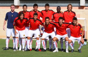 Plantilla del Mallorca B que se enfrento al Sporting. Foto O. Riera