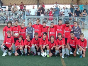 Formación del Penya Arrabal infantil, subcampeón en Sa Llum.  Foto: B. Gomila