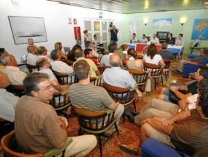 Imagen de la última asamblea del Eivissa celebrada el 23 de junio. VICENT MARÍ