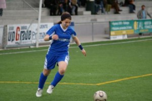 Blanca Figueroa durante un partido con el Oviedo Moderno.