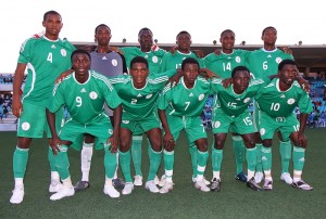 Selección de Nigeria, que se enfrento al At. Baleares