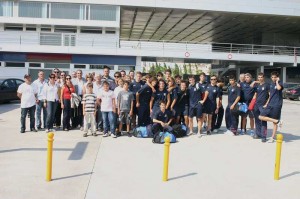 Expedición del Poblense en la ciudad deportiva del Barça. Foto Sergio Sanz