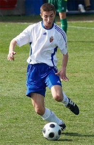 Kevin Lacruz debutó con el primer equipo del Real Zaragoza en liga