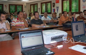 Momento de la presentación de la intranet a los clubes.