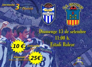 jornada 3 ATB - Esporles Cartel del partido. Pulsar sobre la imagen para ampliarla