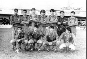 guardiola. El hoy laureado técnico culé, en la formación del único Barça que perdió en Maó en 1990, junto a Angoy, Carreras, Geli y Sánchez Jara, quienes también se consagraron en Primera División