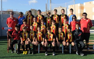 Isidro de la Torre con el alevin A del Sporting