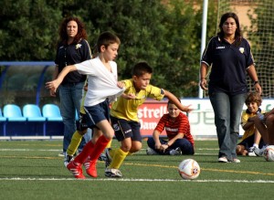 Jugada del partido. Foto Rafel Guasp