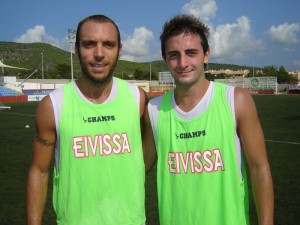  Calabrese y Di Chiara en un entrenamiento en Can Misses.