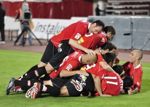 El equipo lo celebró a lo grande