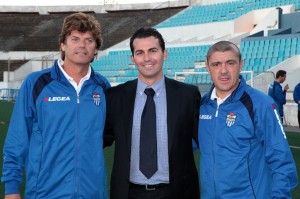 Pau albertí con el Presi y Ángel Pedraza