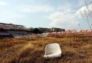 Aspecto que presenta el estadio Lluís Sitjar en la actualidad.  Foto: Tooru Shimada