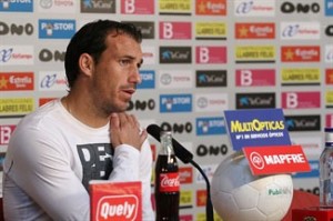 Josemi este mediodía en la sala de prensa del Ono Estadi