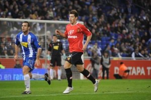 Sergi Enrich frente al Español en su debut en Primera División