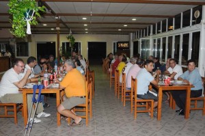 Comida para celebrar la visita del FC. Barcelona