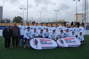 La Selección Uefa con la Asociación de Donants de Sang de Mallorca
