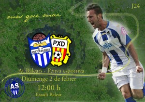 Poster del partido At. Baleares - Peña Deportiva