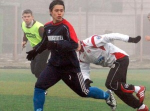 Caio García durante un entrenamiento.