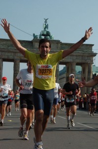 Salvador Fornes en la maratón de Berlín