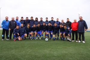 La Selección UEFA en el entreno de ayer en Son Malferit