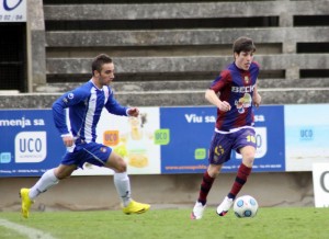 Sergi Darder con el Español el domingo en Sa Pobla