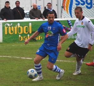 Ismael Lopez en el partido frente al Valencia