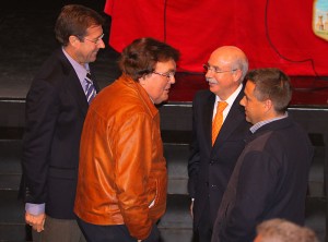 Miguel Bestard junto a Llorenç Serra Ferrer y Pep Alomar, que repetiran en esta edición