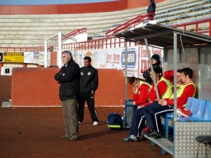 Mulió y Alba en su último partido con el Ibiza frente al Serverense. Foto Ibiza24horas.com