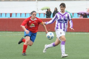 Pili marcó cuatro goles ante el Real Valladolid