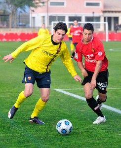 Truyols con el Mallorca B frente al Barça B