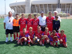 alevin 2005 Toni Barea con la Selección alevín del año 2005